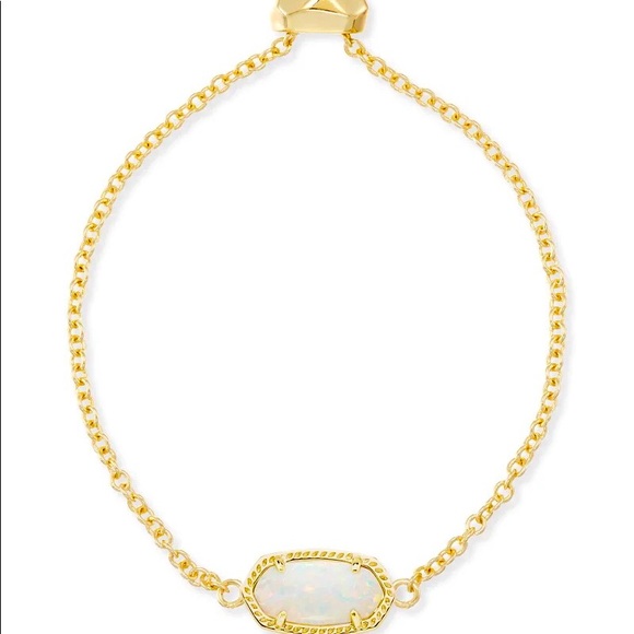 Kendra Scott Jewelry - Kendra Scott Elaina Adjustable fit bracelet in yellow gold and White Opal